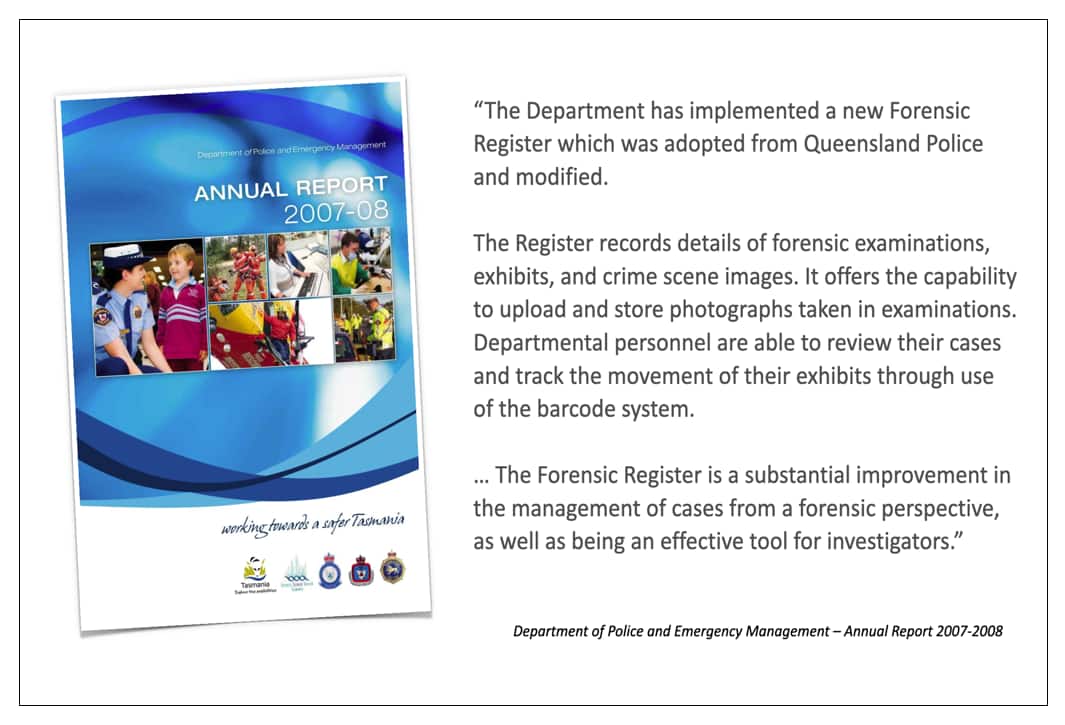 endorsement for the forensic register